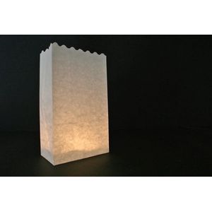 New Age Devi - 10x Blanco Candle Bag | Windlicht | Papieren Kaarshouder | Lichtzak | Bedrukt met Logo/Foto | Sfeerlicht | Lampion