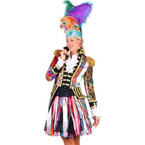 Carnavalsjas Dames - Patchwork - Jas Met Verschillende Stukken Stof - Altijd Uniek - Verkleedkleren Vrouwen - Multicolor - Maat L
