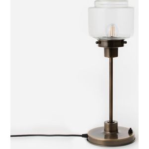 Art Deco Trade - Slanke Tafellamp Getrapte Cilinder Small Helder 20's Brons