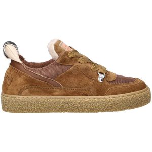 Shabbies Amsterdam Chewy Unna dames sneaker - Cognac - Maat 39