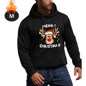 Nivard Kersttrui - Heren - Foute Kersttrui - Christmas Sweater - Cartoonprint - Kerst Sweater - Christmas Jumper - Hoodie - Zwart - M