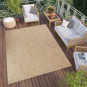 Tapiso Verano Vloerkleed Beige Indoor Outdoor Laagpolig Tapijt Maat- 120x170