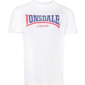 Lonsdale Classic T-Shirt Two Tone Wit - Maat: S