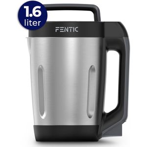 Fentic Soepmaker – 1.6L – 5 Programma’s – LED Display – Blender – 900W – RVS/Zwart