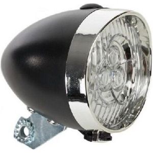Koplamp import zwart batterij retro