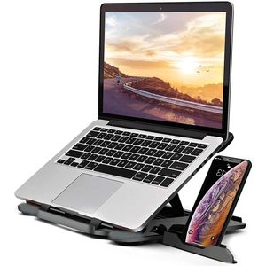 Laptop verhoger - ergonomische notebookstandaard draaibaar-demonteerbaar-draagbaar-in hoogte verstelbaar-opvouwbaar met telefoonstandaard-riser-compatibel met laptop (10 inch - 159 inch) laptop verhoger