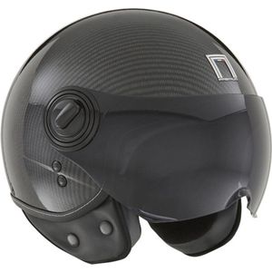 Trendy carbon-look jethelm voor de scooter - Fashionhelm voor de scooter - Scooterhelm - Snorfietshelm - Carbon Look !  -  M