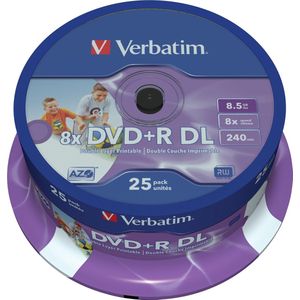 Verbatim 43667 DVD+R Double Layer Inkjet Printable 8x Schijven