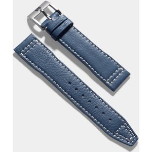 B&S Leren Horlogeband Luxury - VIPR Blue Aviator - 20mm