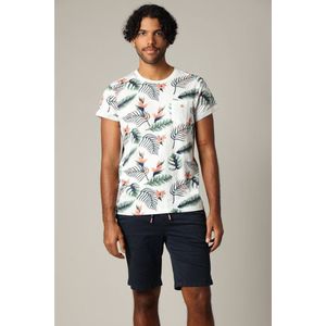 DEELUXE Tropisch T-shirt van katoenen jersey met korte mouwen S