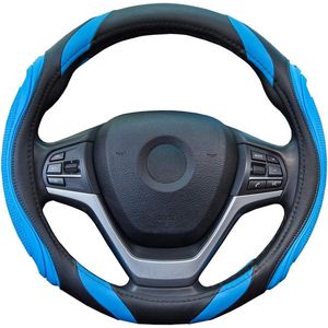 Auto stuurhoes - Sport Universal 37-38cm stuurhoes, antislip ademende stuurhoes, blauw
