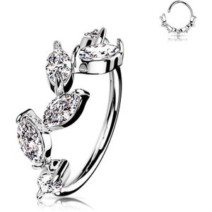 Buigbare ring 6 Marquise CZ Vine 0.8X8