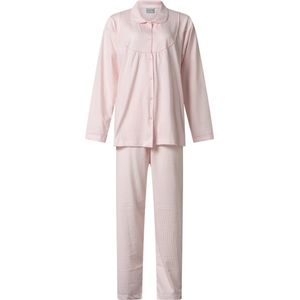 Lunatex - klassieke dames pyjama 124215 met kraag - roze - maat S