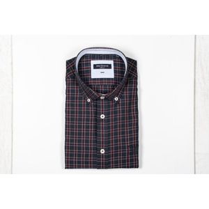Pre End heren overhemd - heren blouse - lange mouw - 100507 - Rome - paarse ruit - maat XL