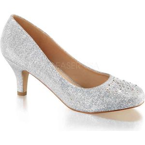 EU 37 = US 7 | DORIS-06 | 2 1/2 Kitten Heel, Pump Embellished w/RS Glitt