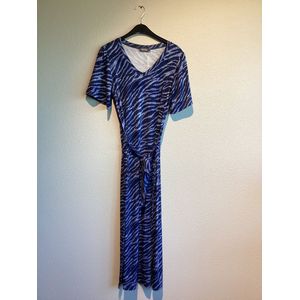 Dress v-neck long AOP