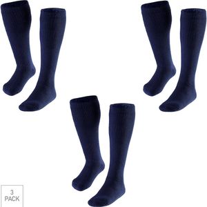 3-Pack Synthetische Thermo Kniekousen Heat Keeper - Unisex - Marine - Maat 41-46