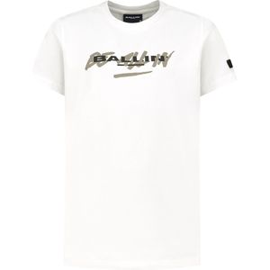 Ballin Amsterdam - Jongens Slim fit T-shirts Crewneck SS - Off White - Maat 16