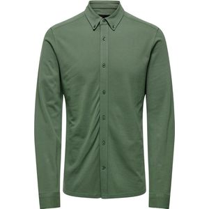 Only & Sons Overhemd Onstarp Slim Pique Btn Dwn Ls Shirt 22024494 Hedge Green Mannen Maat - XXL
