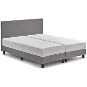 Beter Bed Cisano Complete Boxspring met Silver Pocket Deluxe Foam Matras - 160x200 cm - Lichtgrijs