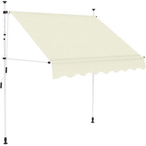 vidaXL - Luifel - handmatig - uittrekbaar - 150 - cm - crème