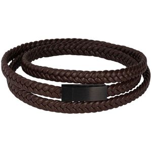 Di Lusso - Armband Harold - Rundsleder - Bruin - Heren - 64 cm