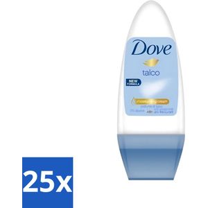 Dove - Deodorant - Roll-on Talco - Subtiele en zachte geur - 50 ml - Bulkverpakking - 25 stuks