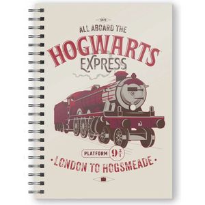 Harry Potter Notitieboek 3D-Effect All Aboard The Hogwarts Express Wit