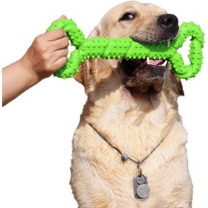 Robuust hondenspeelgoed 33 cm botten gevormd kauwspeelgoed van hard rubber met convex design sterk interactief speelgoed voor grote kleine honden, tanden reinigen en tandvlees masseren
