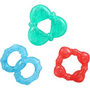 Bright Starts - Stay Cool Teethers - Bijtringen - Groen/blauw/rood - 3 stuks