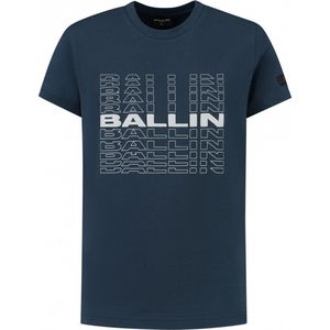 Ballin Amsterdam T-shirt with frontprint Jongens T-shirt - Navy - Maat 14