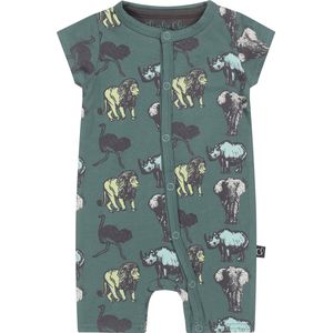 Charlie Choe baby jongens pyjama korte mouwen Wild Animals Green