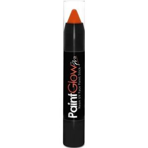 PaintGlow Face paint stick - neon oranje - UV/blacklight - 3,5 gram - schmink/make-up stift/potlood