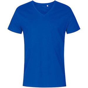 Men's T-shirt met V-hals en korte mouwen Azuur - 3XL