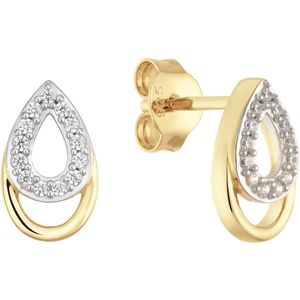 Glow 106.0813.00 Dames Oorbellen - Oorknopjes - Sieraad - Zilver - 925 Zilver - 6 mm breed - 1 cm lang