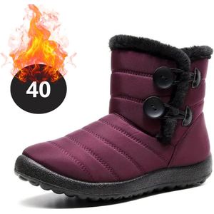 Bovista Snowboots - Sneeuwschoenen - Sneeuwboots - Dames - Wintersport - Ski - Skischoenen - Rood - 41 - Knopen