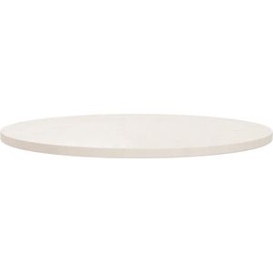 vidaXL Tafelblad ?80x2,5 cm Massief Grenenhout Wit Tafelblad - Grenenhouthouten Tafelblad - Ronde Tafelblad - Wit Tafelblad - Massief Hout Tafelblad
