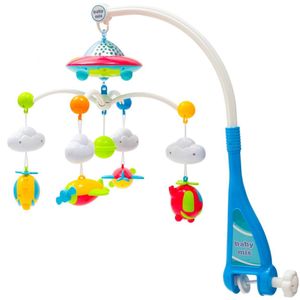 Baby Mix Muziekmobiel - Boxmobiel - Draaicarrousel - Met Projector & Afstandsbediening - Vliegtuigen - Voor Wieg, Box of Kinderkamer - Mobiele Speelgoedfiguren - Slaapmobiel - Schommelmobiel