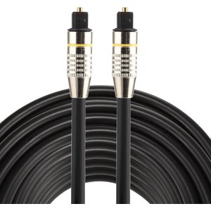 By Qubix ETK Digital Optical kabel 15 meter - toslink audio male to male - Optische kabel nickel series - zwart audiokabel soundbar