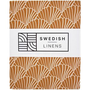 Swedish Linens - Kussensloop Seashells (60x70cm) - Kussensloop - Cinnamon Brown