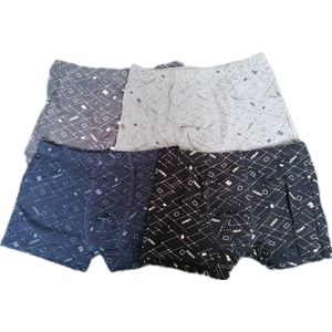 Boxershort - Heren - Set Van 4 - Print - 4 Kleuren - Maat 48-50 - Cadeau - Kerst