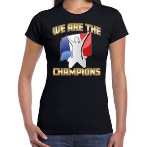 Bellatio Decorations Verkleed shirt voor dames - Frankrijk - zwart - voetbal supporter - themafeest XXL