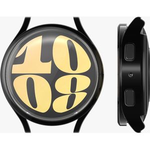 kwmobile 2x hoes geschikt voor Samsung Galaxy Watch 6 40mm hoesje - Cover van silicone - Hoesje voor activity tracker - In roségoud / zwart