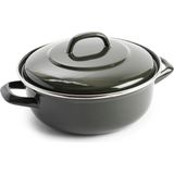 Dagelijkse Kost Emaille Braadpan - Ø 24 cm - Olijfgroen