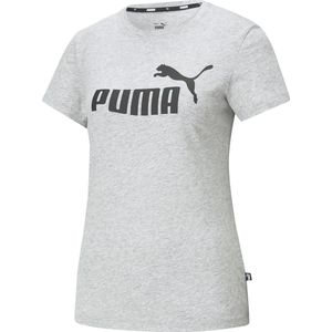 PUMA ESS Logo Tee Dames T-shirt - Lichtgrijs - Maat XL