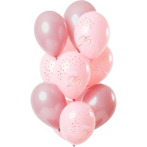 Folat - Ballonnen Elegant Lush Blush 25 jaar 30 cm - 12 stuks