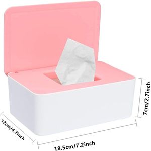 Servetdoos met deksel, Tissue Box Houder, Plastic Natte Doekjes Dispenser, Opbergdoos voor natte doekjes met deksel, Luierdoekjes Case, Baby Luier Natte Doos, Natte Doekjes Dispenser, Servet