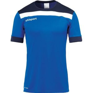Uhlsport Offense 23 Shirt Korte Mouw Kinderen - Royal / Marine / Wit | Maat: 140