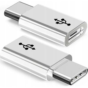 Co2® Adapter USB C naar Micro USB Kabel - Voor Apple / iPhone 11 12 13 14 Adapter - Wit