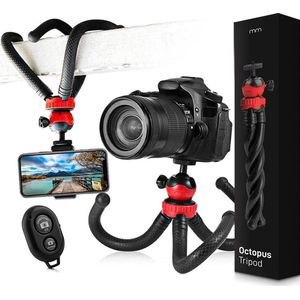 MikaMax - Telefoon Statief - Camera Tripod - Flexibel - Incl Bluetooth Afstandsbediening - Camera Houder - Telefoon Houder - Geschikt voor Mobiele Telefoons en Camera’s